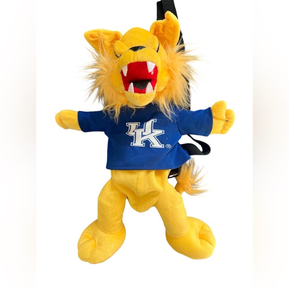 Team heads brand Kentucky wildcats plush mascot backpack